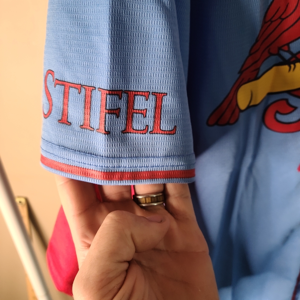 MLB Blue and Red Men's Jersey - Picture 3 of 7